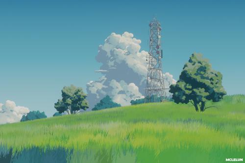 ghibli style landscape