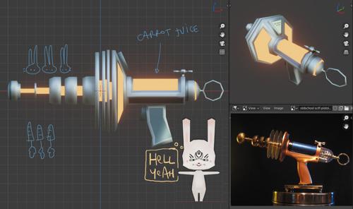 Low Poly, Olschool Sci-fi Carrot Shooter