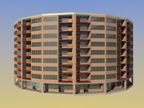 Cylindrical apartment block