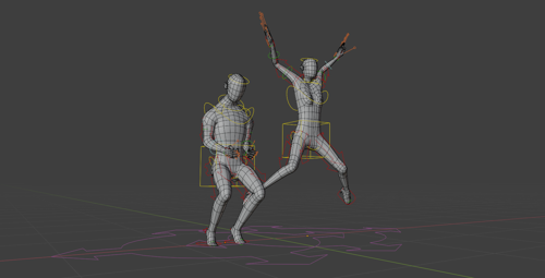Rigged Low poly Male and Female Basemesh for Animation