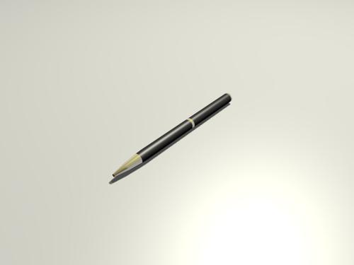 Black Pen With Brass Trim