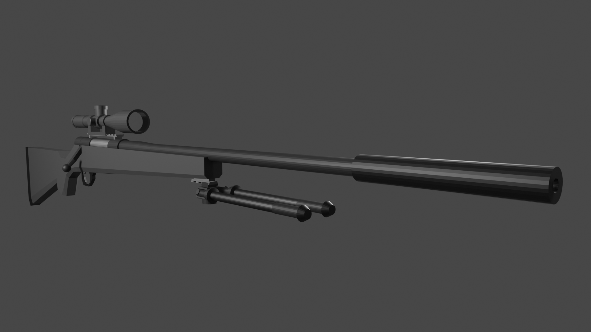 Low Poly R700 Sniper Rifle