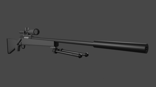 Low Poly R700 Sniper Rifle