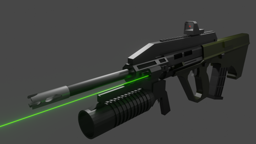 Custom AUG (Low Poly)