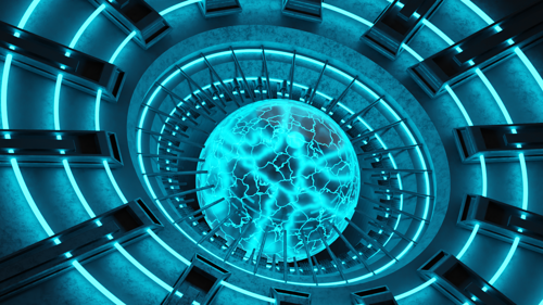 PLASMA BALL sci-fi Scene in Blender