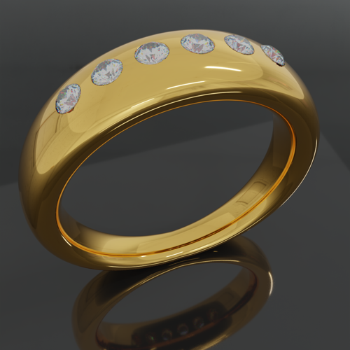 Diamond tapered ring