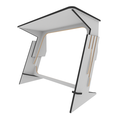 My z-shaped standing desk design