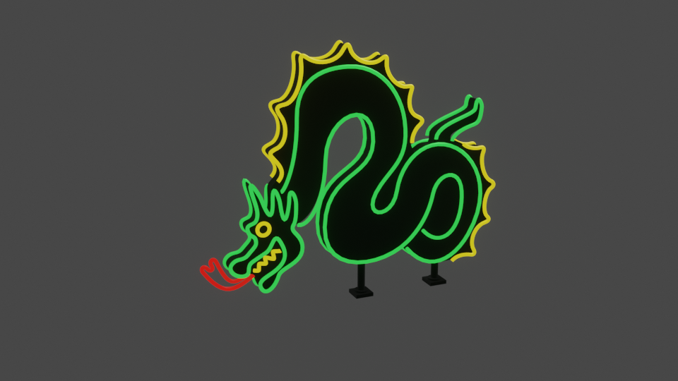Neon Dragon Sign