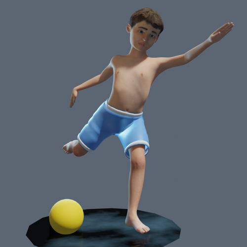 Simple 3d boy character