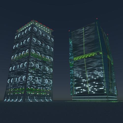 Scifi Building 23 Twin