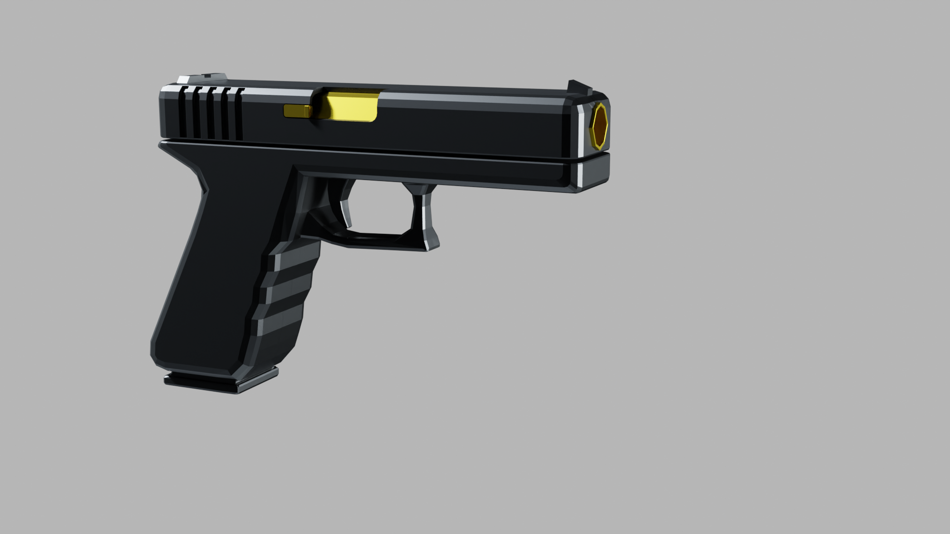low poly gun