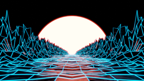 Retro moon style 90s