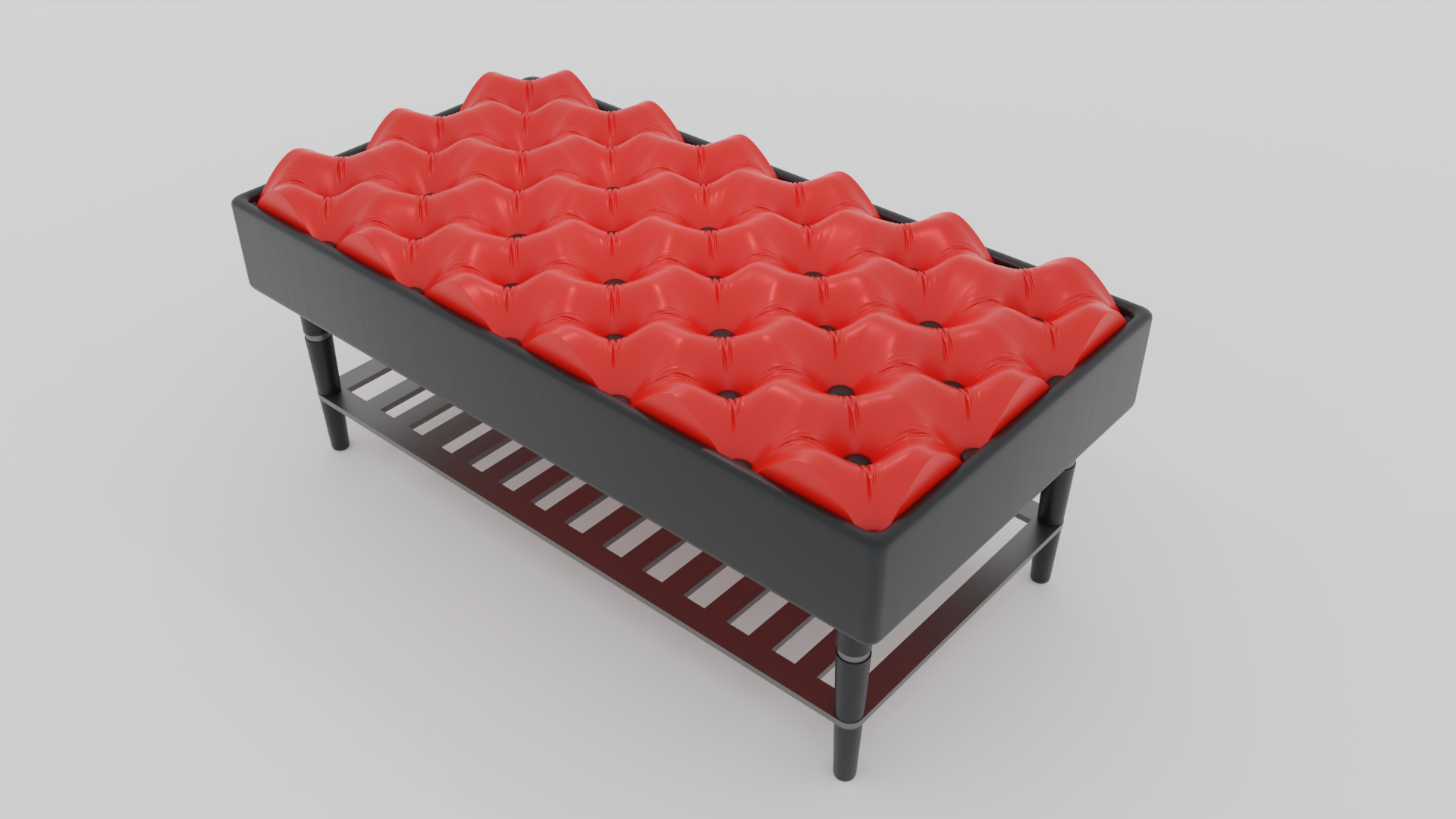 Tabouret with buttons