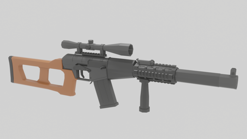 Low Poly VSS Vintorez Custom