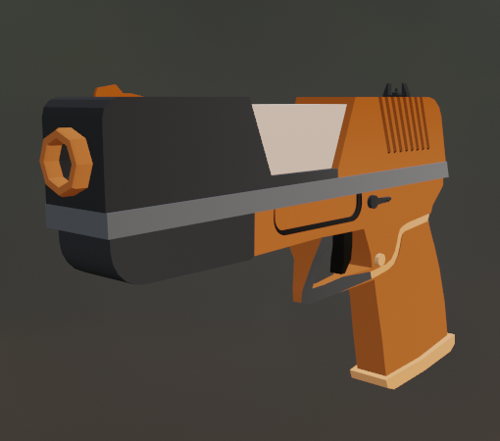 Low Poly Gun (pew pew machine)
