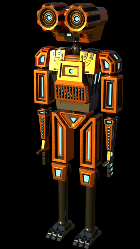Humanoid rigged robot