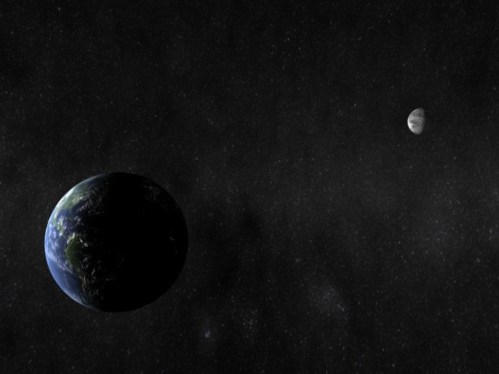 The Earth And Moon