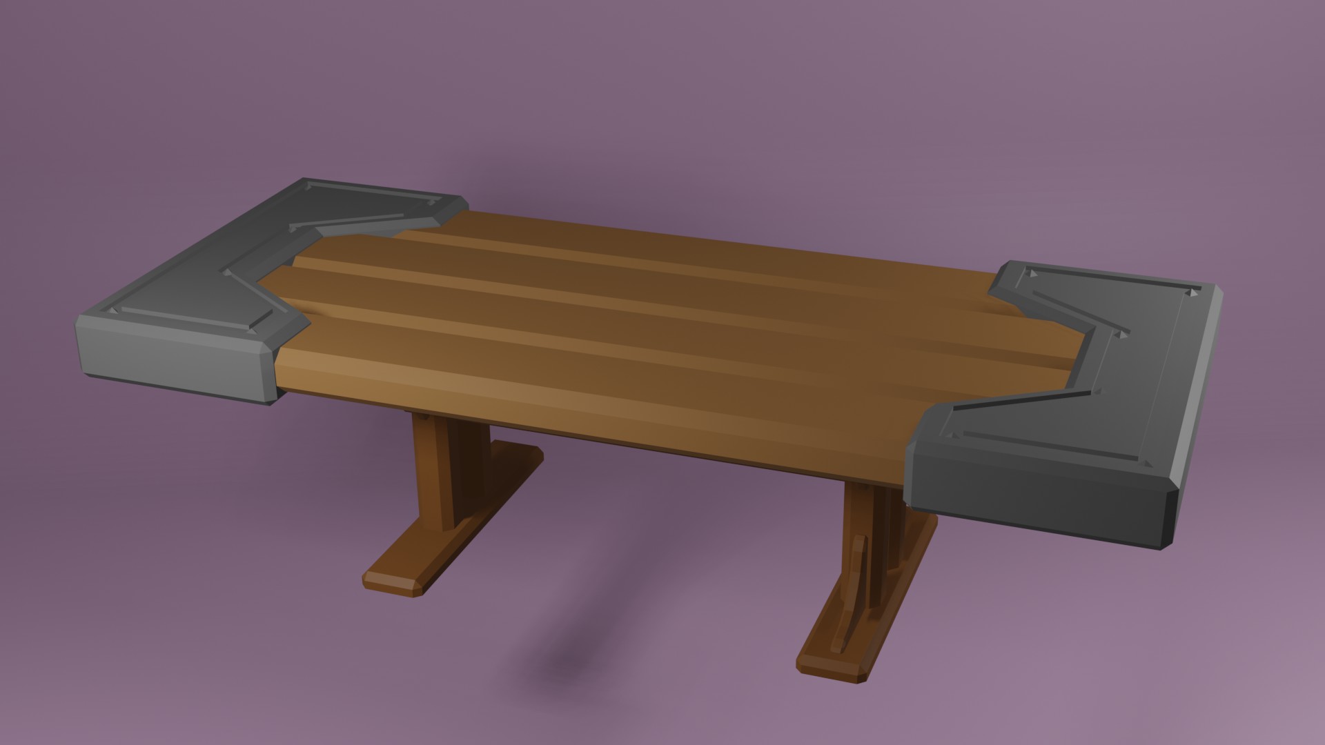 Low Poly Wooden Table