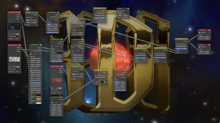 Compositor Nodes 3dbb Chrome-Text, Cylindrical-Wrap