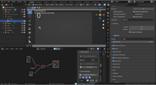 UPBGE X3.0 Flappy suzanne using Logic nodes