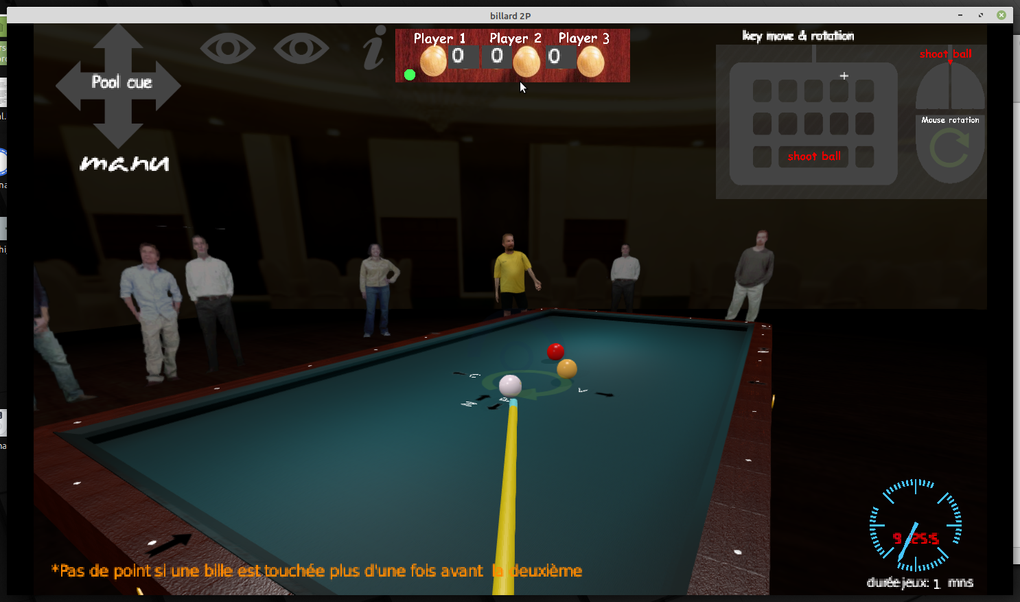 Upbge 3D pool game ( billard français)