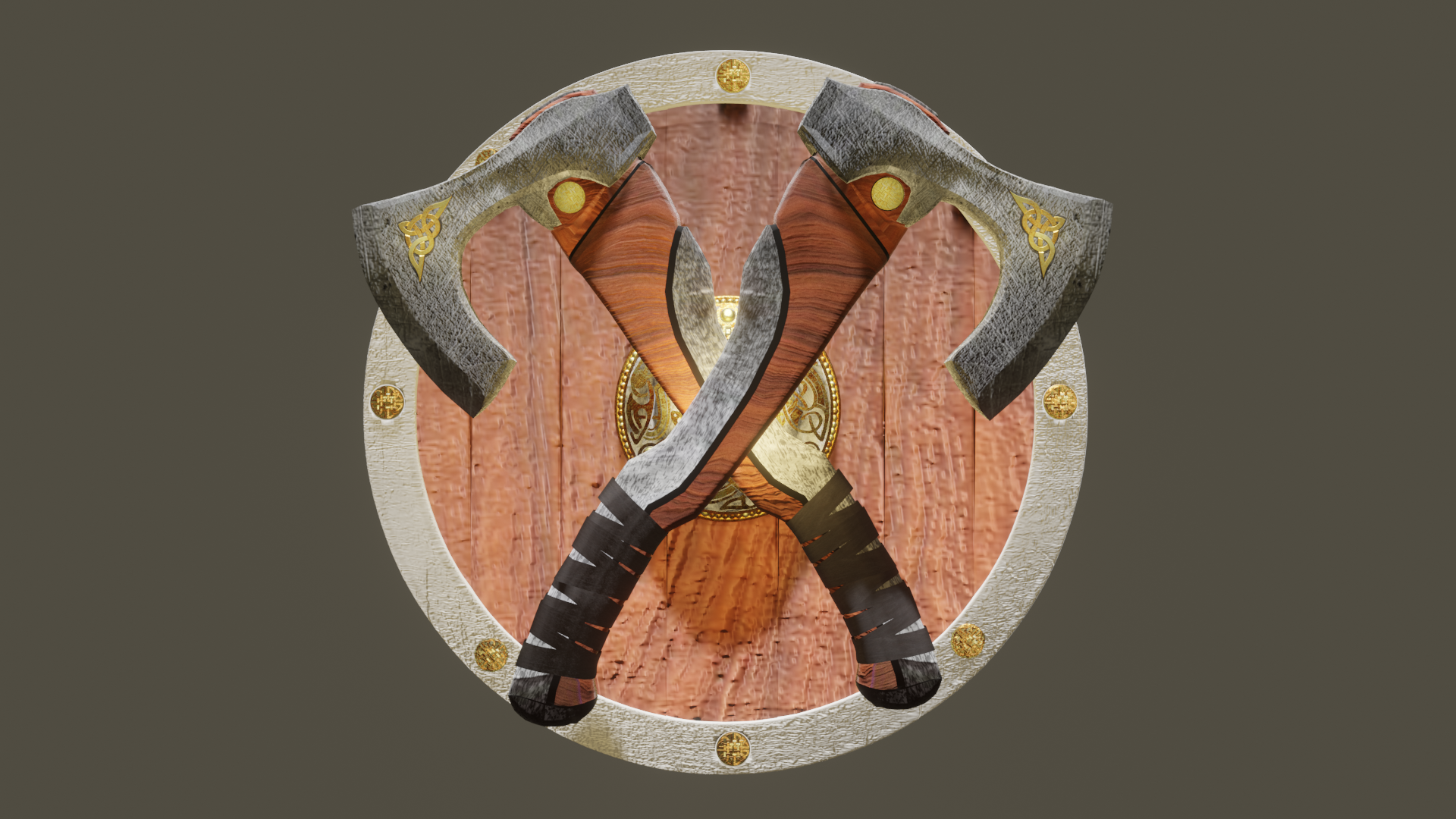 Viking Axes & Shield