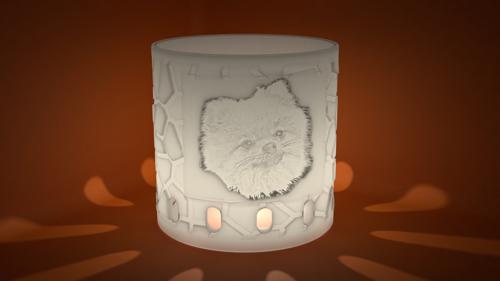 Lithophanie Teelicht, lithophane tea light
