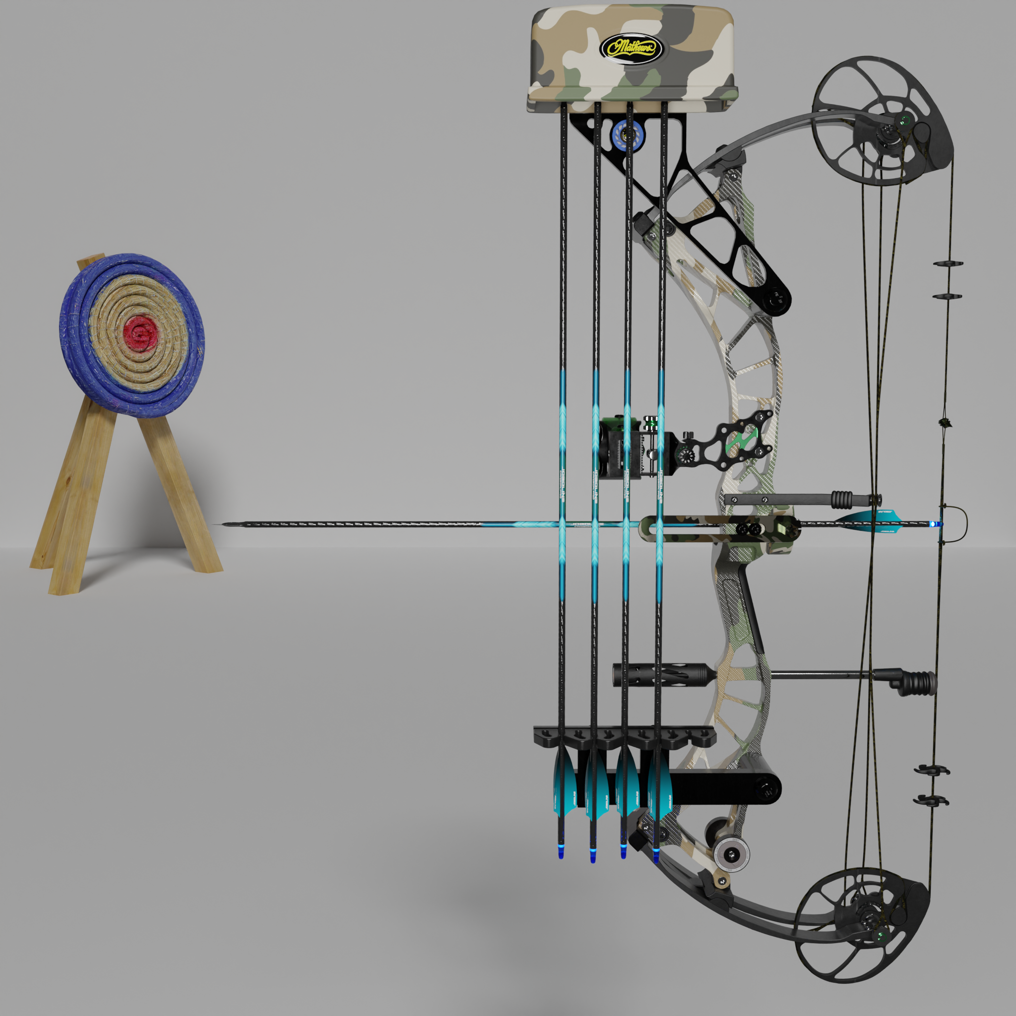 Blender model - Compound bow Bowtech Guardian. v.1.2