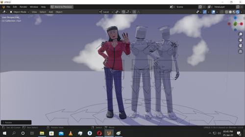 3 low poly colorized