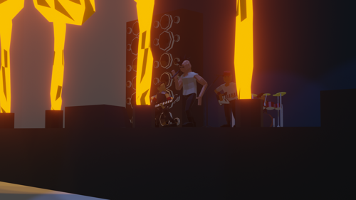LOW POLY HEAVY METAL BAND