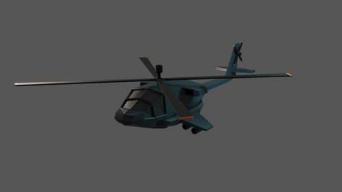 Low poly helicopter