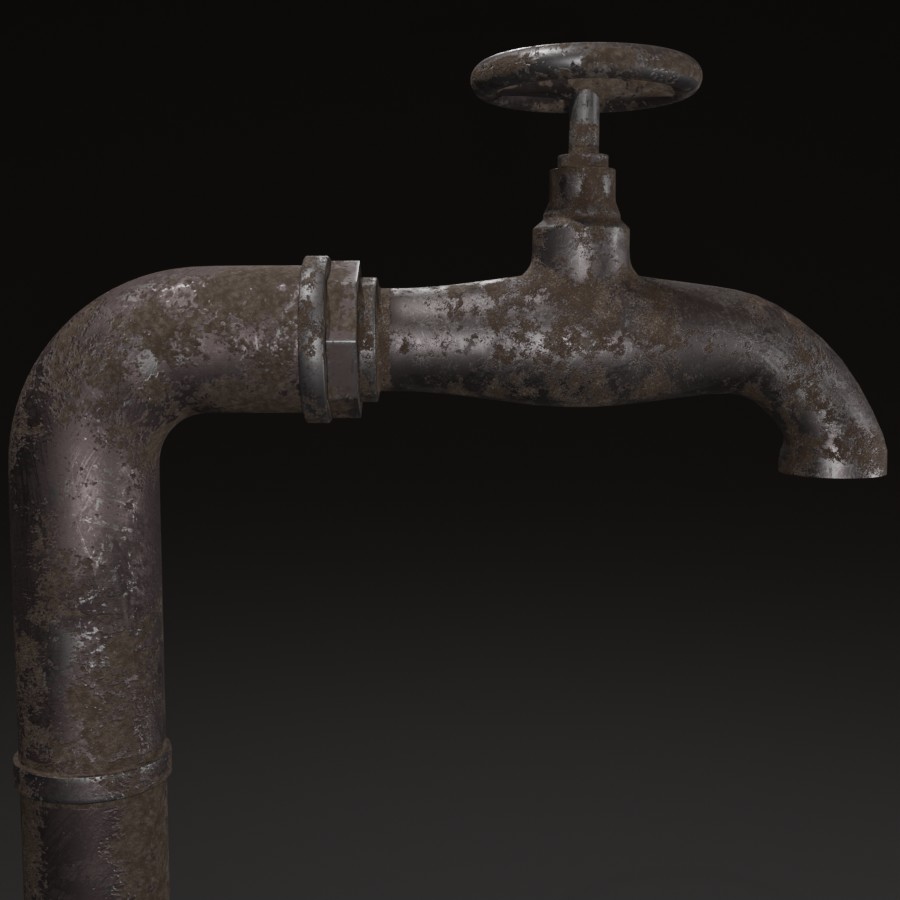Old Rustic water tap and bucket