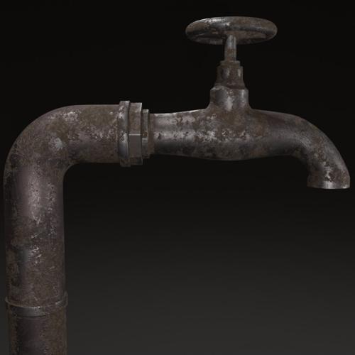Old Rustic water tap and bucket