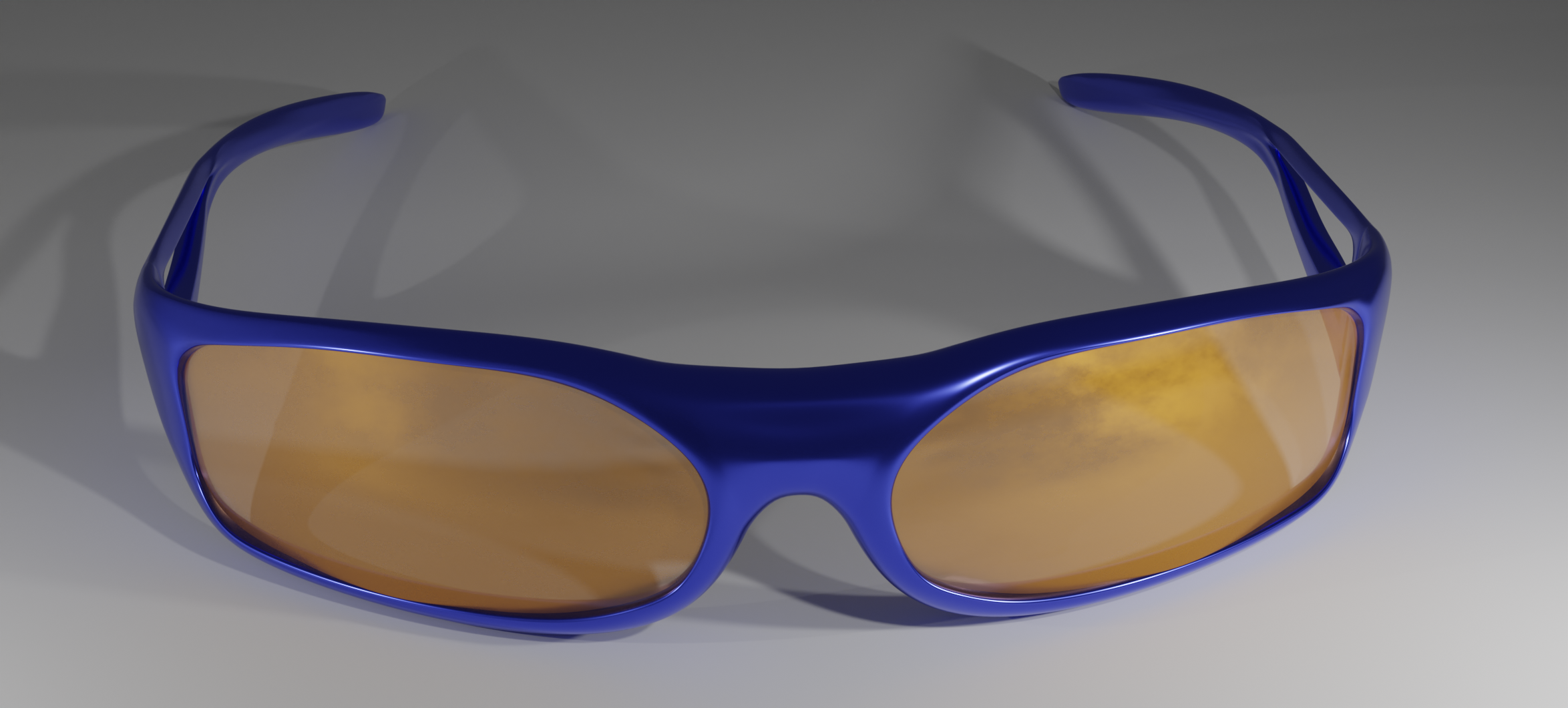 Blue sports glasses