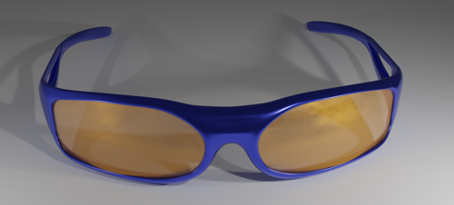 Blue sports glasses
