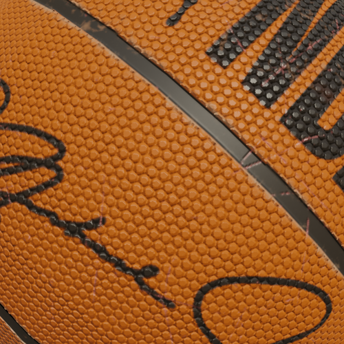 low-poly basketball ball