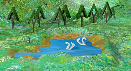 Nature text scene