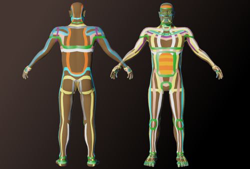 Base mesh with highlights
