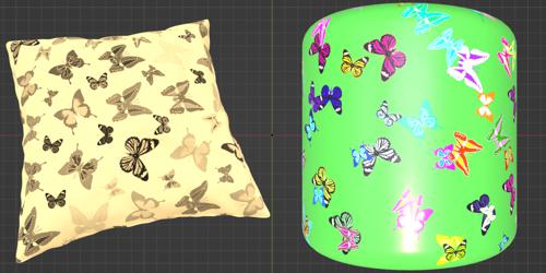 Semi-procedural Butterflies texture