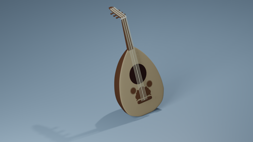 Low Poly Oud instrument