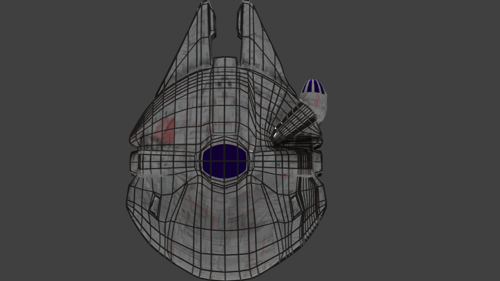 Low-Poly Millennium Falcon Fanart