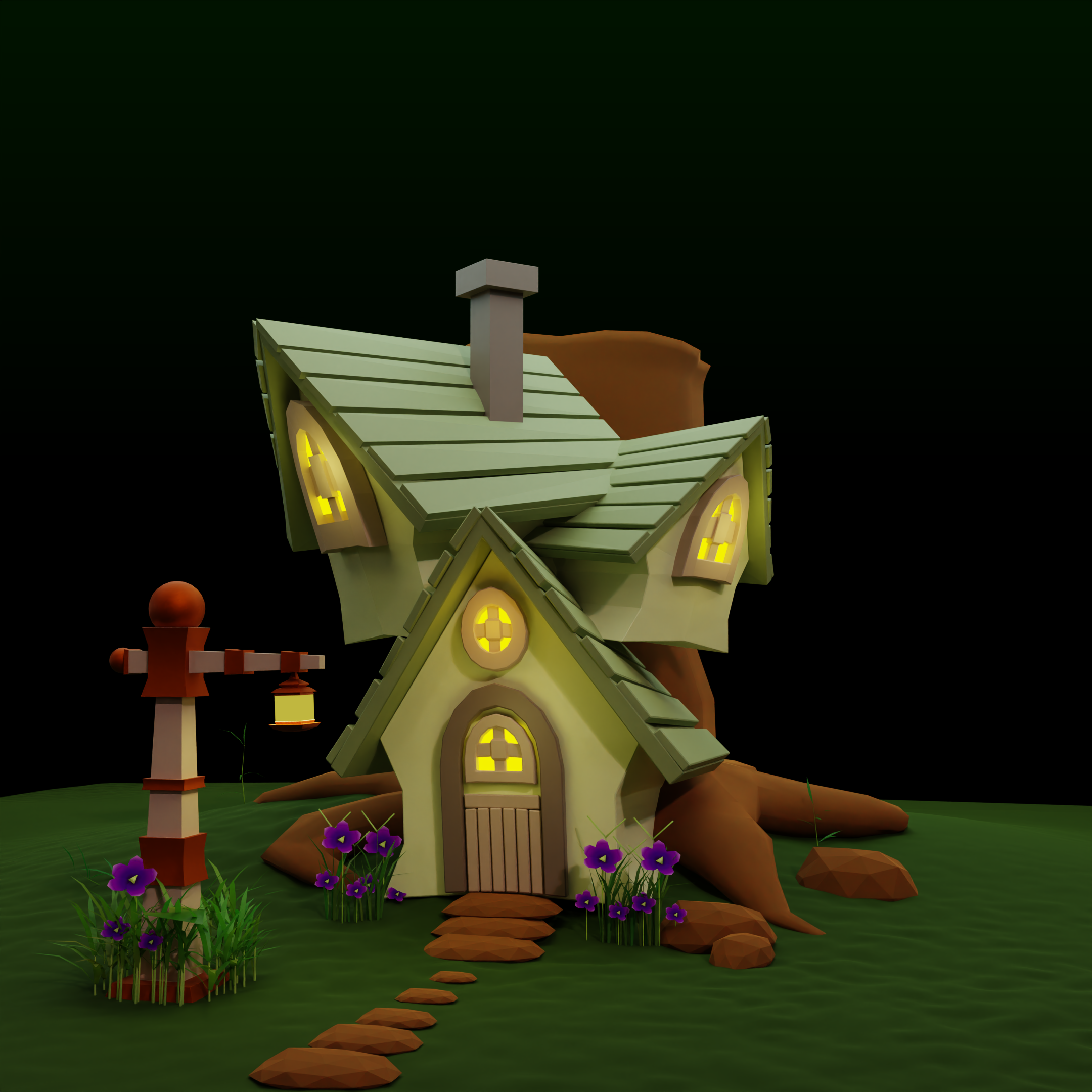 LowPoly Stylized House