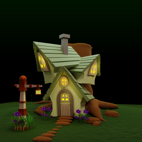 LowPoly Stylized House