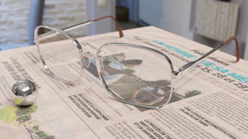Steel-framed glasses