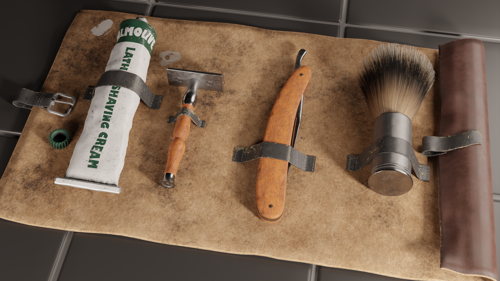 Old shaving set
