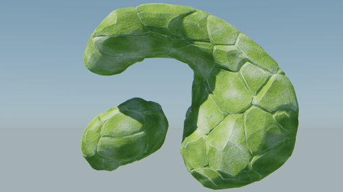 Procedural Stylized Cavity/Curvature Edge and Mossy Rock - Eevee Render - Blender 3D