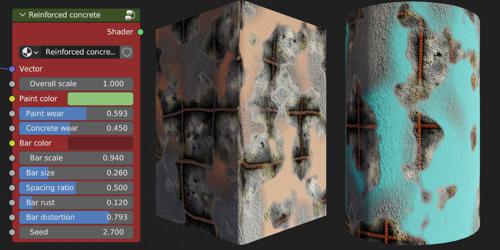 Procedural Reinforced Concrete Shader