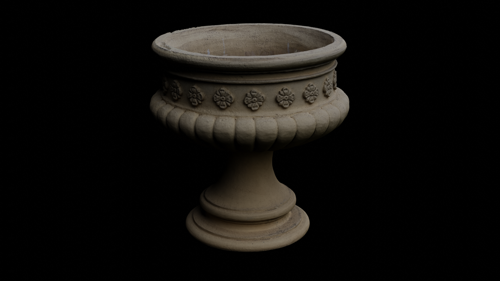 Large Flower Pot (High Poly)