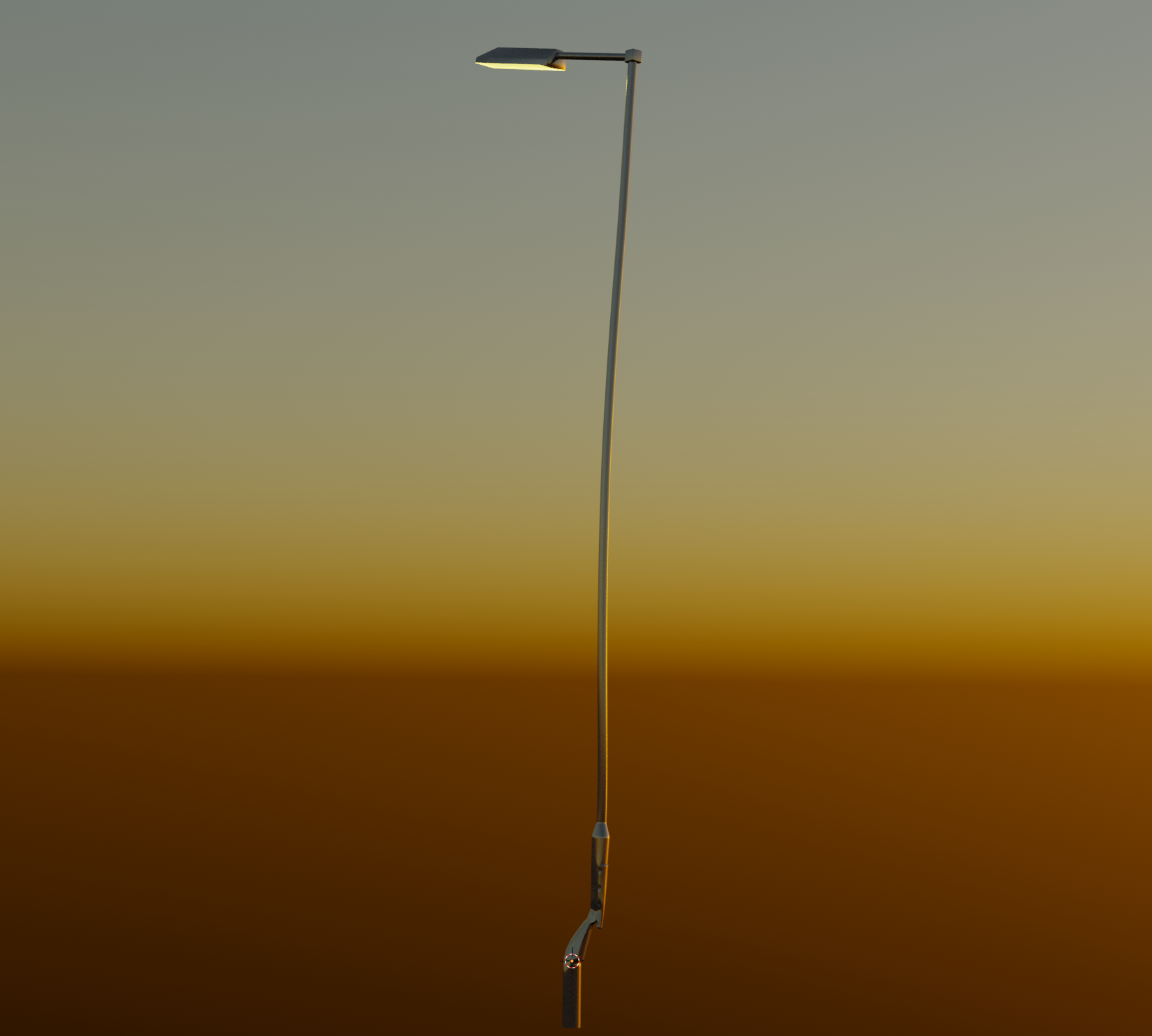 Urban lamp post - low speed impact (minus car)