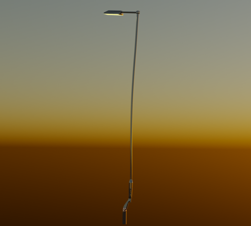 Urban lamp post - low speed impact (minus car)